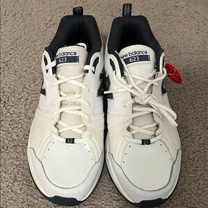 New Balance 623 Men's Cream and Black Athletic Shoes